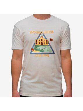 Swing Juice Golf Lone Star Graphic T-Shirt Men XL Cement Light Gray Cotton Blend